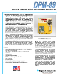 Thumbnail of document Data Sheet - DPM-99 Med Gas Dew Point Monitor